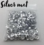 Silver mat hotfix pailletten 3mm