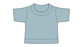 mini shirt baby blauw no label