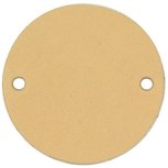 Leren label rond 3,5cm