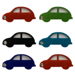 Vilten sleutelhanger auto (excl. sleutelring)