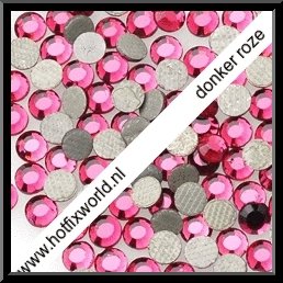 Rhinestones ss6 Donker roze