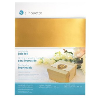 Silhouette printable gold foil