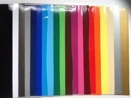 Vinyl / sticker mat 20 kleuren 30x20cm