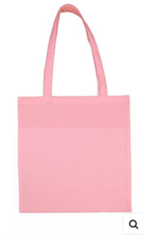 Katoenen tas licht roze