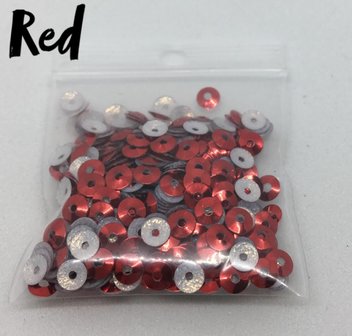 Red hotfix pailletten 3mm