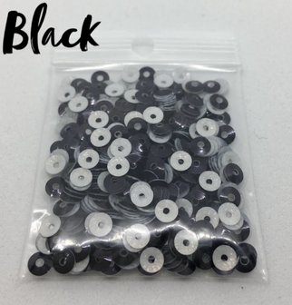 Black hotfix pailletten 3mm