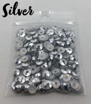 Silver hotfix pailletten 3mm