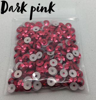 Dark pink hotfix pailletten 3mm