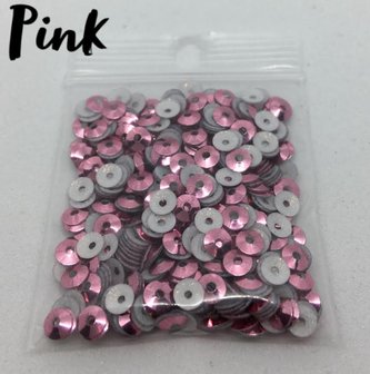 Pink hotfix pailletten 3mm