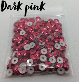 Dark pink hotfix pailletten 4mm