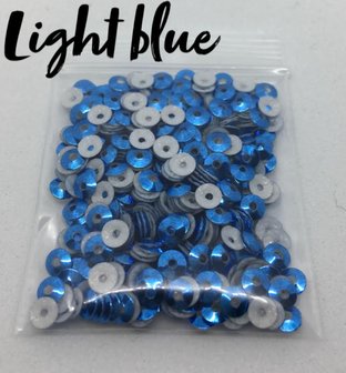 Light blue hotfix pailletten 4mm