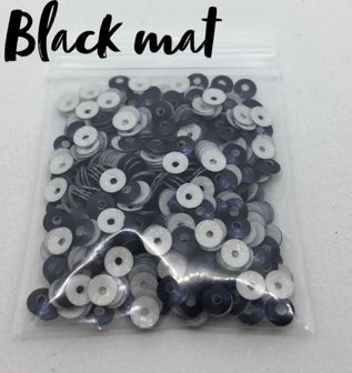 Black mat hotfix pailletten 3mm