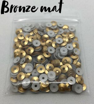 Bronze mat hotfix pailletten 3mm