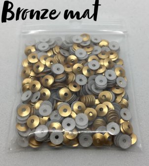 Bronze mat hotfix pailletten 4mm