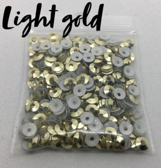 Light gold hotfix pailletten 3mm