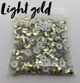 Light gold hotfix pailletten 4mm