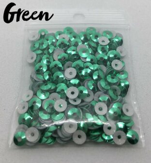 Green hotfix pailletten 4mm