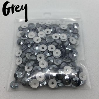Grey hotfix pailletten 3mm