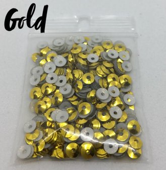 Gold hotfix pailletten 3mm