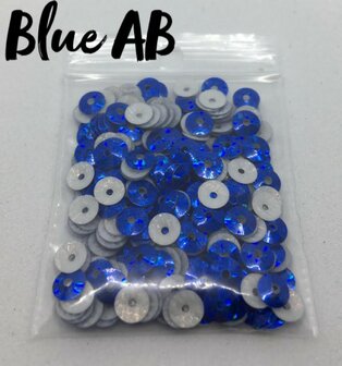 Blue AB hotfix pailletten 3mm