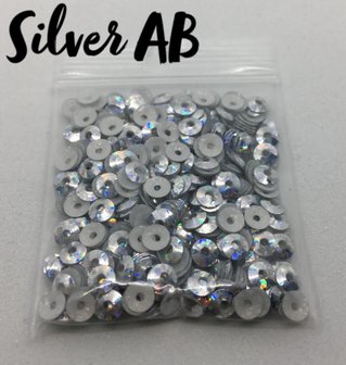 Silver AB hotfix pailletten 3mm