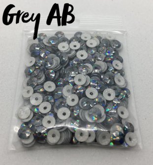 Grey AB hotfix pailletten 3mm