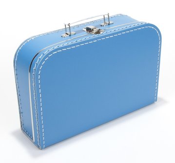 Kinderkoffertje aqua blauw 25cm