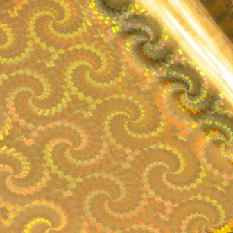 Foil Gold Iridescent Spiral Pattern