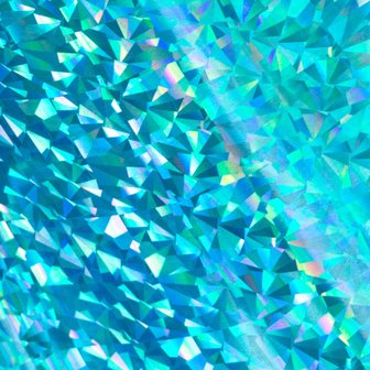 Foil Cyan iridecent triangular pattern