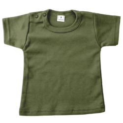 Baby shirts korte mouwen leger groen