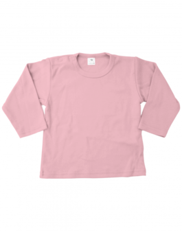 Baby shirts lange mouwen licht roze