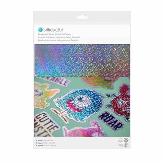 Silhouette Printable Holographic sticker sheets dot pattern