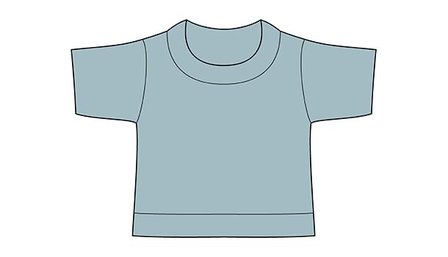 mini shirt baby blauw no label