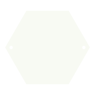 Naambordje hexagon