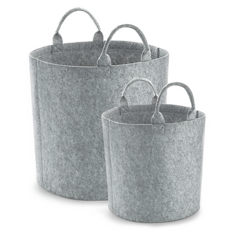 Vilten mand grey melange maat S