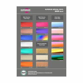 Kleurenkaart Superior special vinyl 9000 series