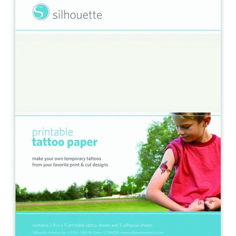 Silhouette tattoo paper