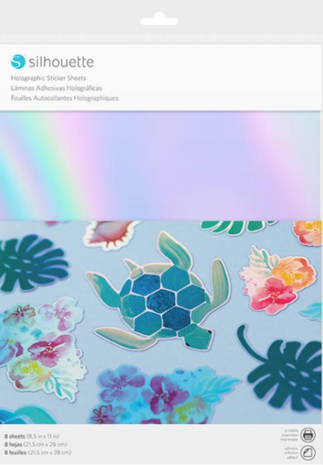 Silhouette Printable Holographic sticker sheets