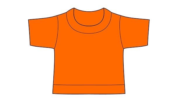 mini shirt oranje no label