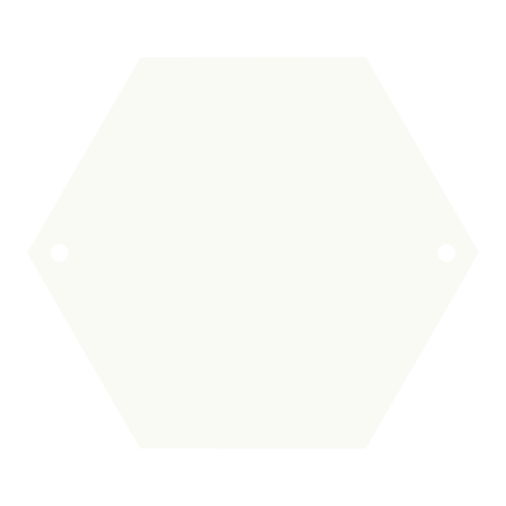 Naambordje hexagon