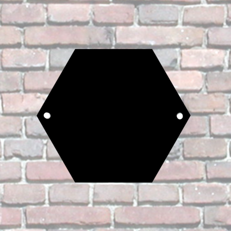 Hexagon naambordje  (3 verschillende kleuren)