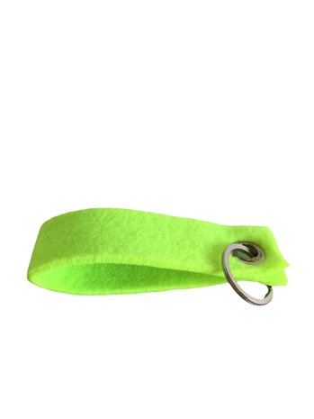 Vilten sleutelhanger neon licht groen